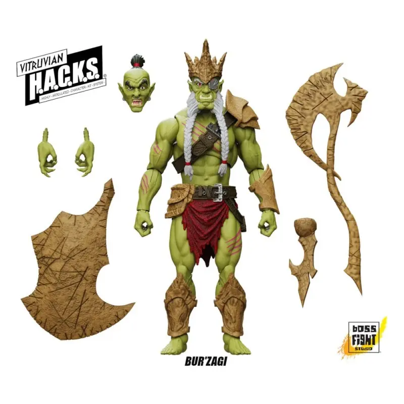 Vitruvian H.A.C.K.S. figurine Mighty Orc Sovran Bur'Zagi | 0814800024674