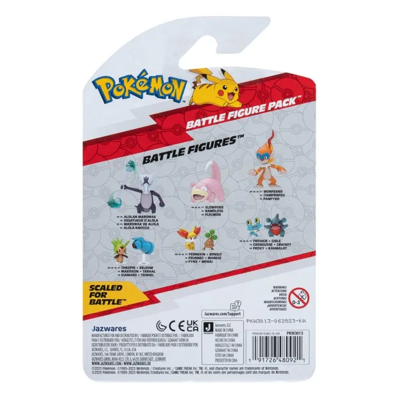 Pokémon pack 2 figurines Battle Figure First Partner Set Griknot, Grenousse 5 cm | 0191726480921