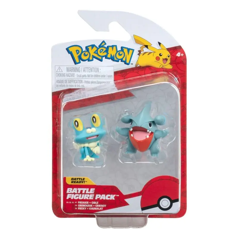 Pokémon pack 2 figurines Battle Figure First Partner Set Griknot, Grenousse 5 cm | 0191726480921