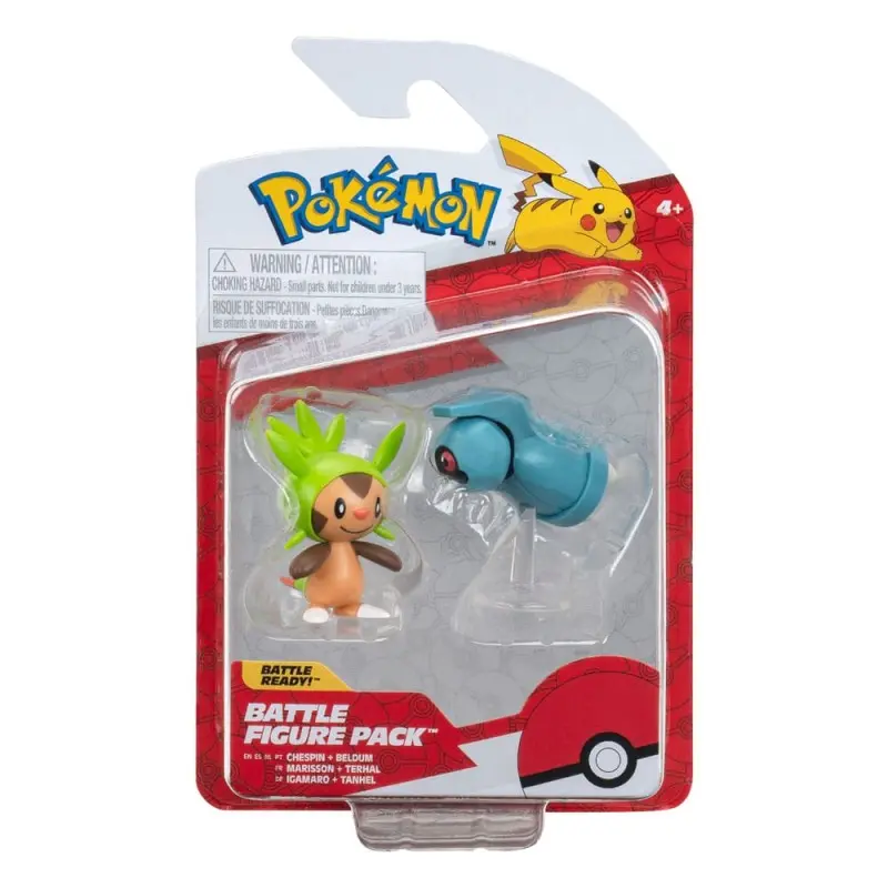 Pokémon pack 2 figurines Battle Figure First Partner Set Marisson, Terhal 5 cm | 0191726480938