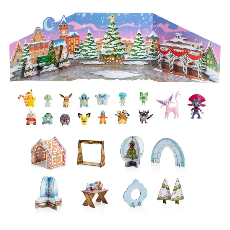 Pokémon calendrier de l'avent Battle Figures Deluxe Holiday 2024 *Version EN/FR* | 0191726709664