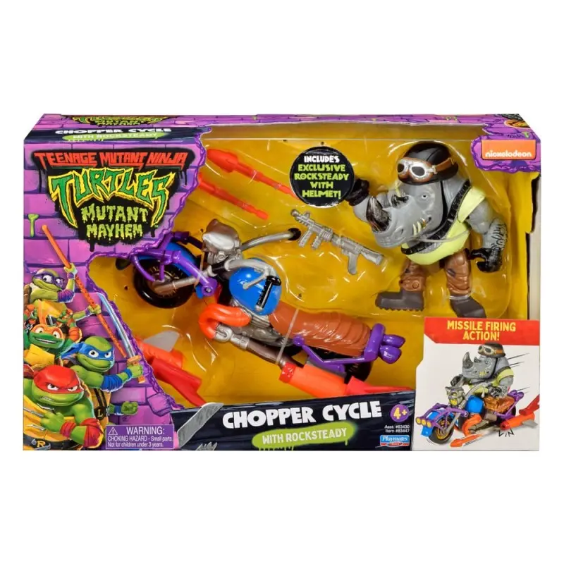 Tortues Ninja figurine Chopper mit Rocksteady | 0043377834472