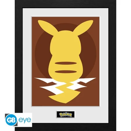 licence : Pokémon produit : Poster encadré "Pikachu Silhouette 25" marque : GB Eye