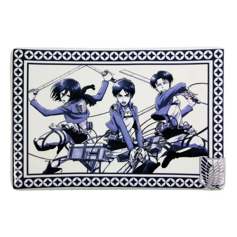 Attack on Titan Plaque Sushi et baguettes ensemble en céramique  | 0841092145848