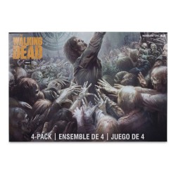 The Walking Dead pack 4 figurines Walkers 13 cm