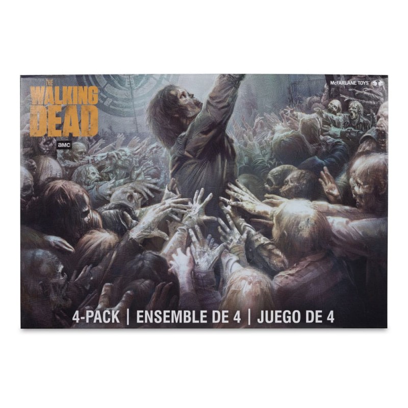 The Walking Dead pack 4 figurines Walkers 13 cm