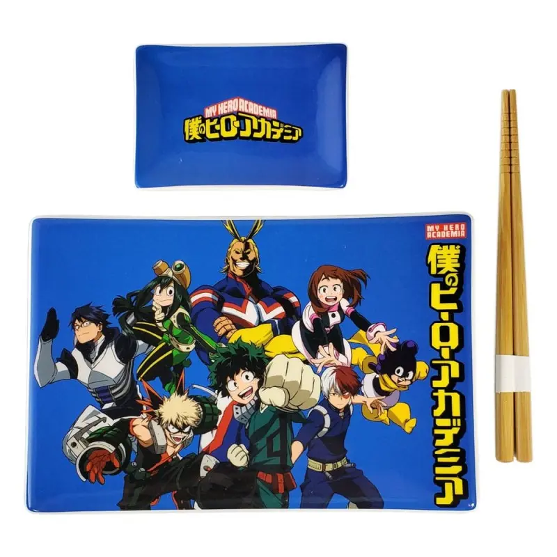 My Hero Academia Plaque Sushi et baguettes ensemble en céramique Classe 1-A | 0841092145756