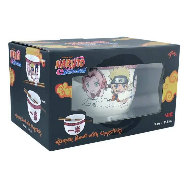 Naruto Shippuden bol à ramen avec baguettes Team Seven 414 ml | 0841092145718