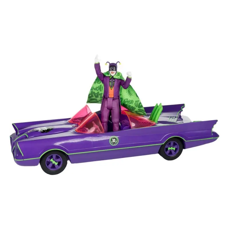 DC Retro figurine avec voiture Batman 66 Batmobil with Joker (Gold Label) | 0787926150179