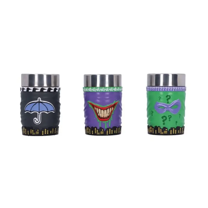 DC Comics pack 3 verres à shot Batman Super-Villains  | 0801269153298