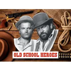 Bud Spencer & Terence Hill panneau métal 3D Old School Heroes 45 x 45 cm | 4250778143843