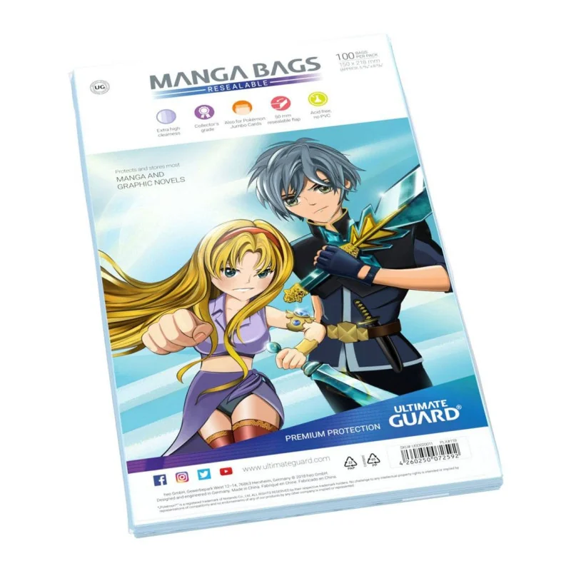 Product: 100 resealable Manga pouches
Brand: Ultimate Guard