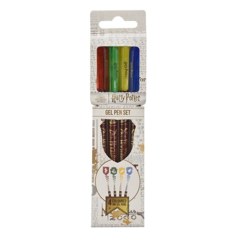 Harry Potter pack 4 stylos à gel Colourful Crest 