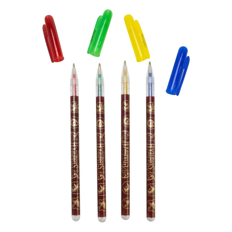 Harry Potter pack 4 stylos à gel Colourful Crest 