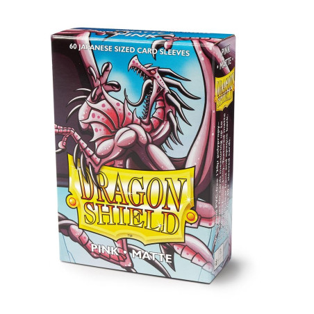 produit : Japanese size Matte Sleeves - Pink (60 Sleeves) marque : Dragon Shield