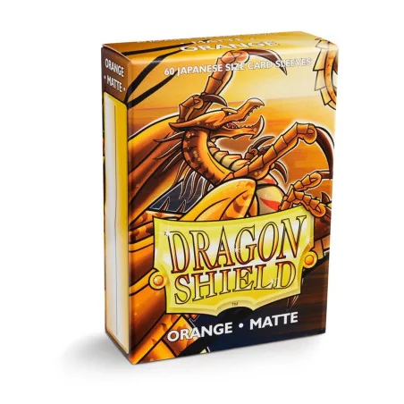 produit : Japanese size Matte Sleeves - Orange (60 Sleeves) marque : Dragon Shield produit : Japanese size Matte Sleeves - Orange (60 Sleeves) marque : Dragon Shield