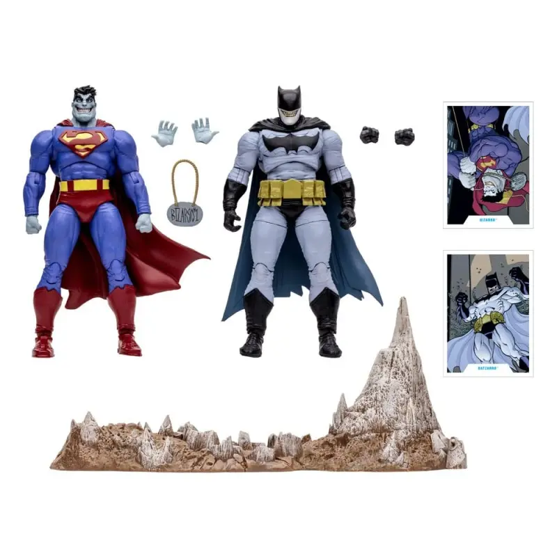 DC Multiverse pack de 2 figurines Bizarro & Batzarro 18 cm | 0787926156935