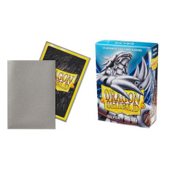 produit : Japanese size Matte Sleeves - Silver (60 Sleeves) marque : Dragon Shield