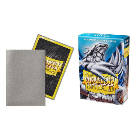 produit : Japanese size Matte Sleeves - Silver (60 Sleeves) marque : Dragon Shield produit : Japanese size Matte Sleeves - Silver (60 Sleeves) marque : Dragon Shield
