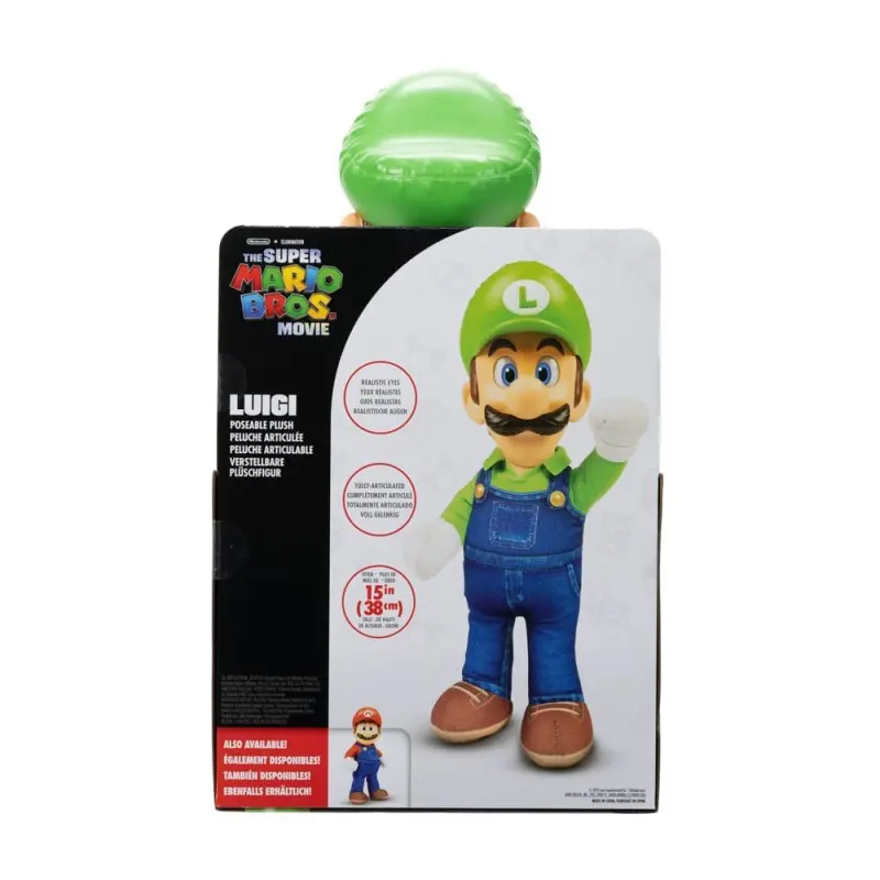 Super Mario Bros. le film peluche Luigi 30 cm | 0192995416284