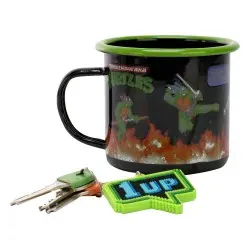 Tortues Ninja tasse émail et porte-clés | 5056563713845