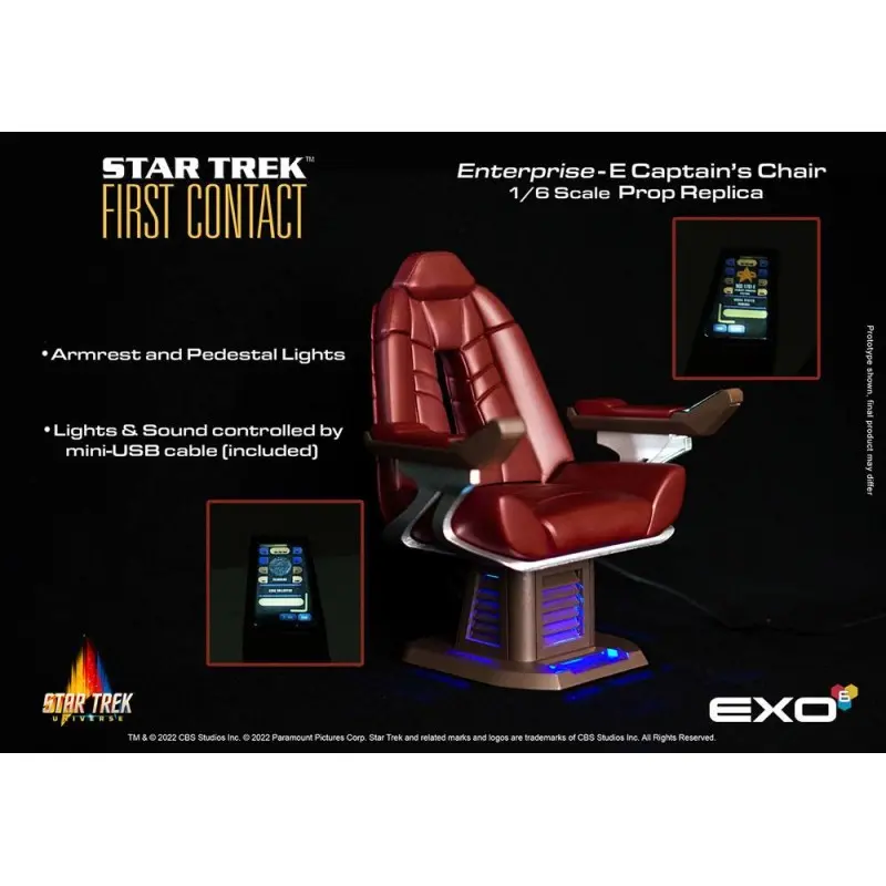 Star Trek : Premier Contact réplique 1/6 Enterprise-E Captain's Chair 15 cm | 0860006181062