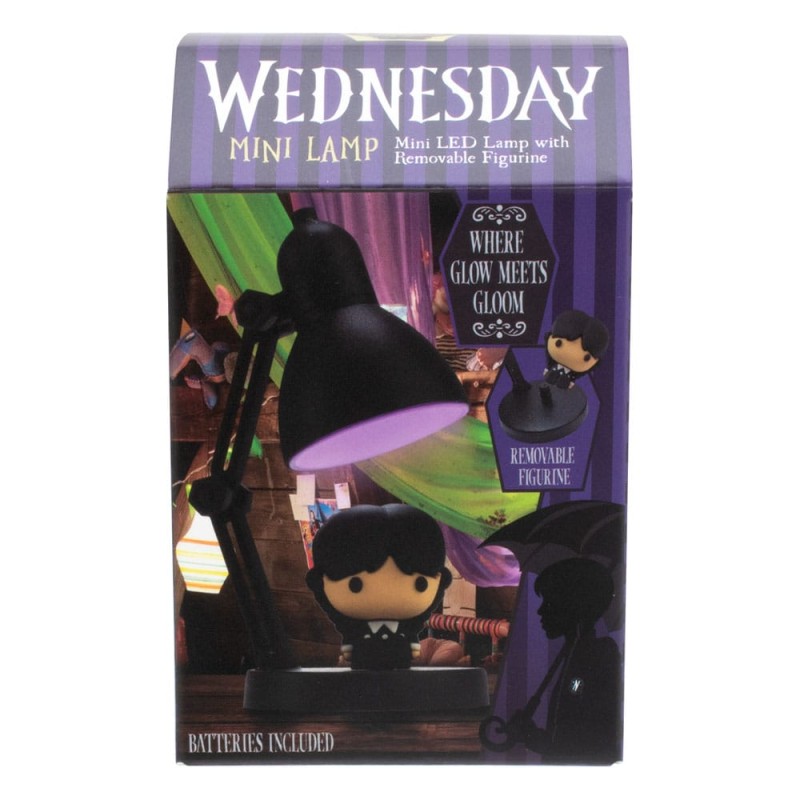Wednesday lampe LED mini avec figurine 10 cm 
