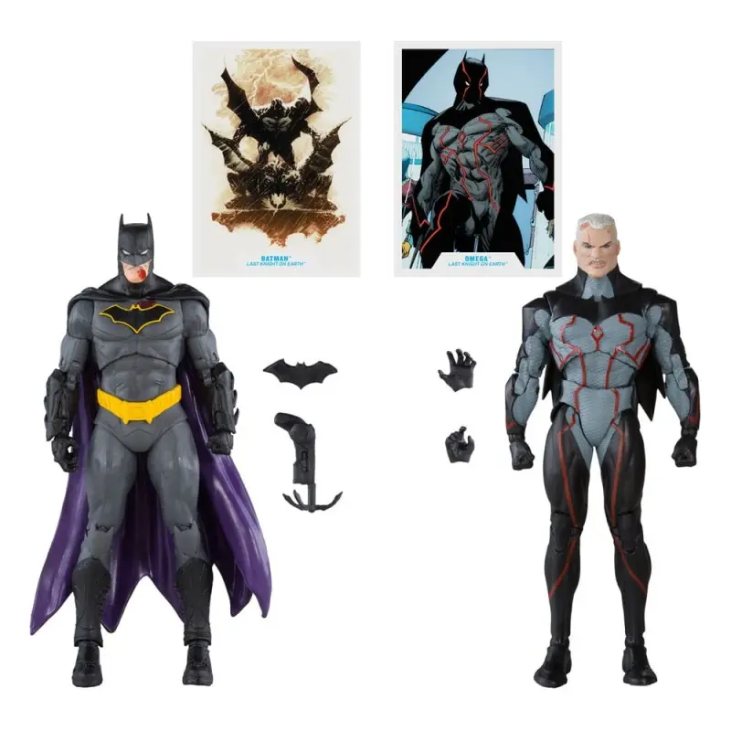 DC Collector figurines Pack de 2 Omega (Unmasked) & Batman (Bloody)(Gold Label) 18 cm | 0787926157437