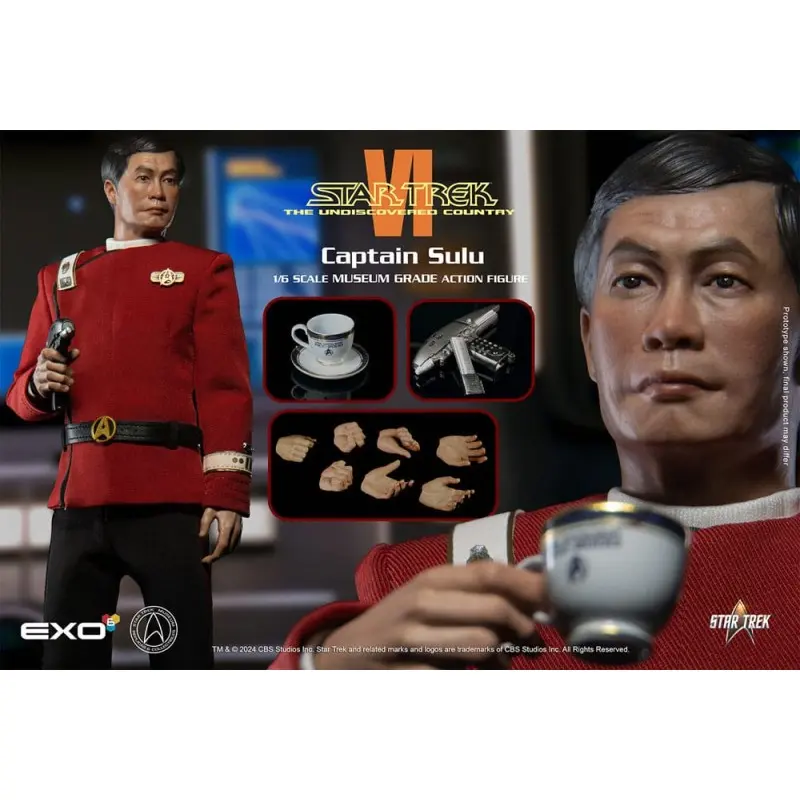 Star Trek 6 : Terre inconnue figurine 1/6 Captain Hikaru Sulu 28 cm | 0656382937481