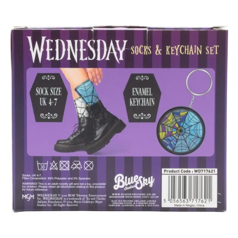 Wednesday porte-clés et chaussettes Set  | 5056563717621