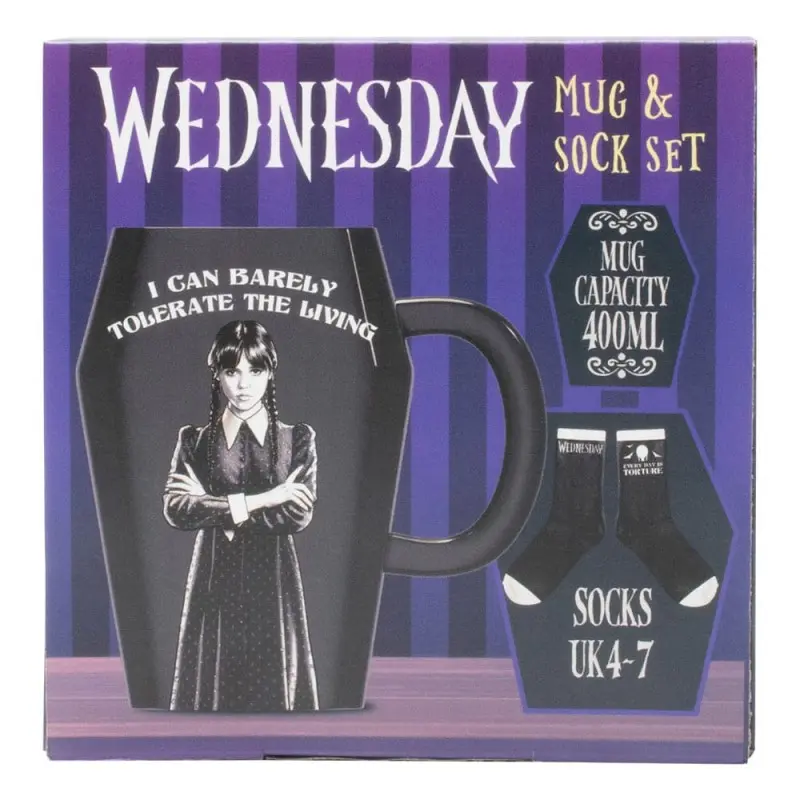 Wednesday mug et chaussettes Set  | 5056563718093