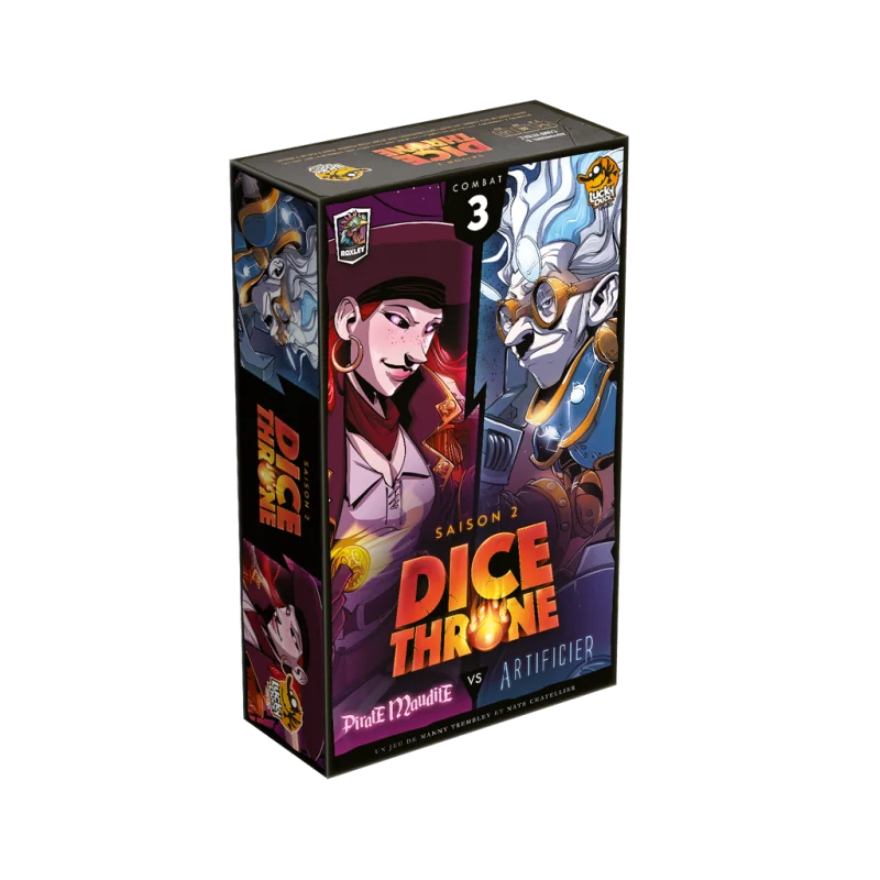 jeu : Dice Throne S2 - Artificier vs. Pirate Maudite éditeur : Lucky Duck Games version française