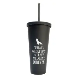 Wednesday gobelet Tumbler avec pailles 485 ml | 5056563719779