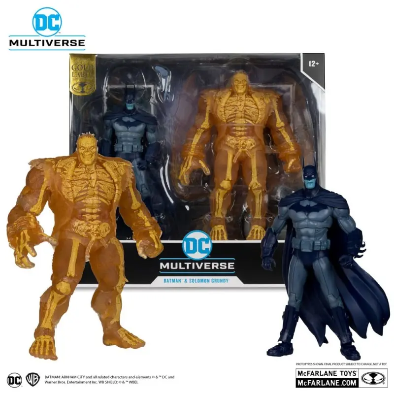 Arham City pack 2 figurines DC Multiverse Batman & Solomon Grundy (Gold Label) 18 cm | 0787926159943