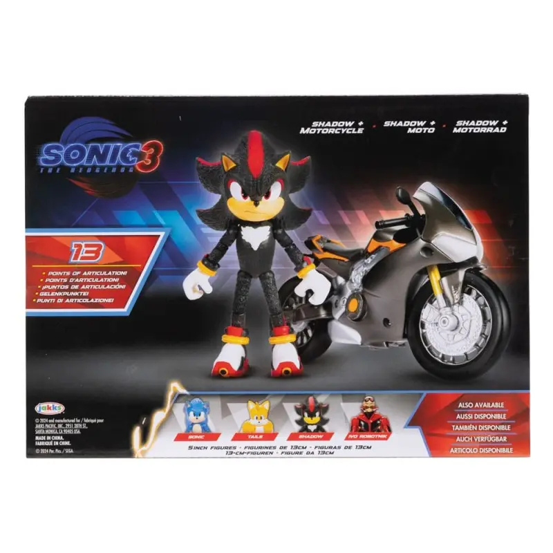 Sonic - The Hedgehog Movie 3 figurine avec véhicule 13 cm   | 0192995424067