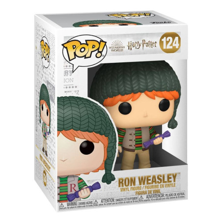 licence : Harry Potter produit : Figurine Funko POP! Movies Vinyl Holiday Ron Weasley 9 cm marque : Funko