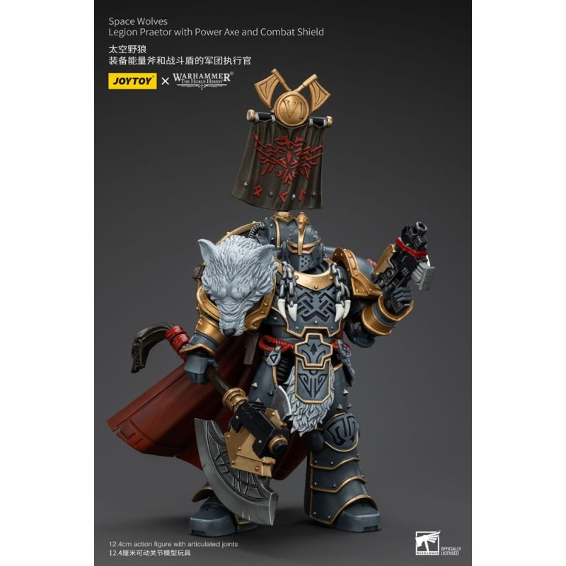 Warhammer The Horus Heresy figurine 1/18 Space Wolves Legion Praetor with Power Axe and Combat Shield 12 cm