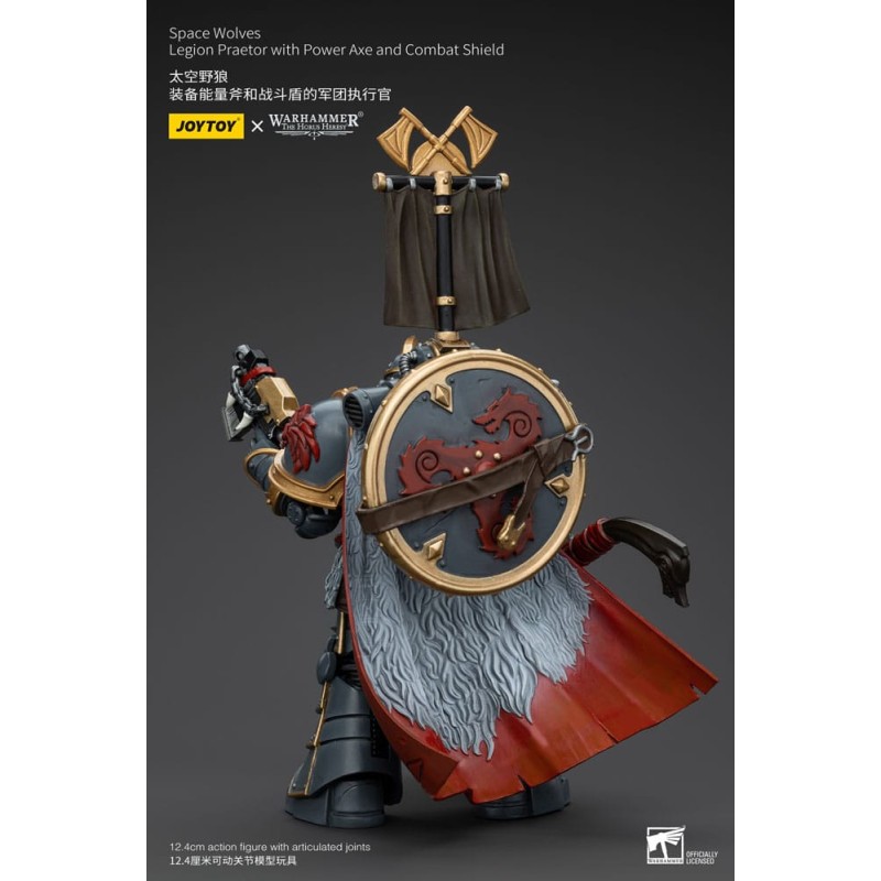 Warhammer The Horus Heresy figurine 1/18 Space Wolves Legion Praetor with Power Axe and Combat Shield 12 cm