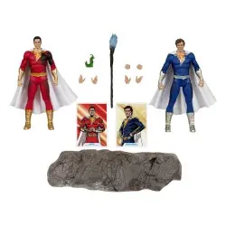 DC Multiverse figurines Pack de 2 Shazam (Battle Damage) & Freddie Freeman (Gold Label) 18 cm | 0787926171310