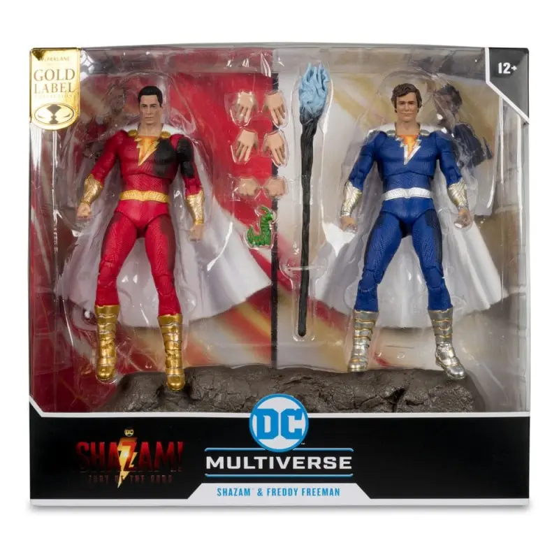 DC Multiverse figurines Pack de 2 Shazam (Battle Damage) & Freddie Freeman (Gold Label) 18 cm | 0787926171310