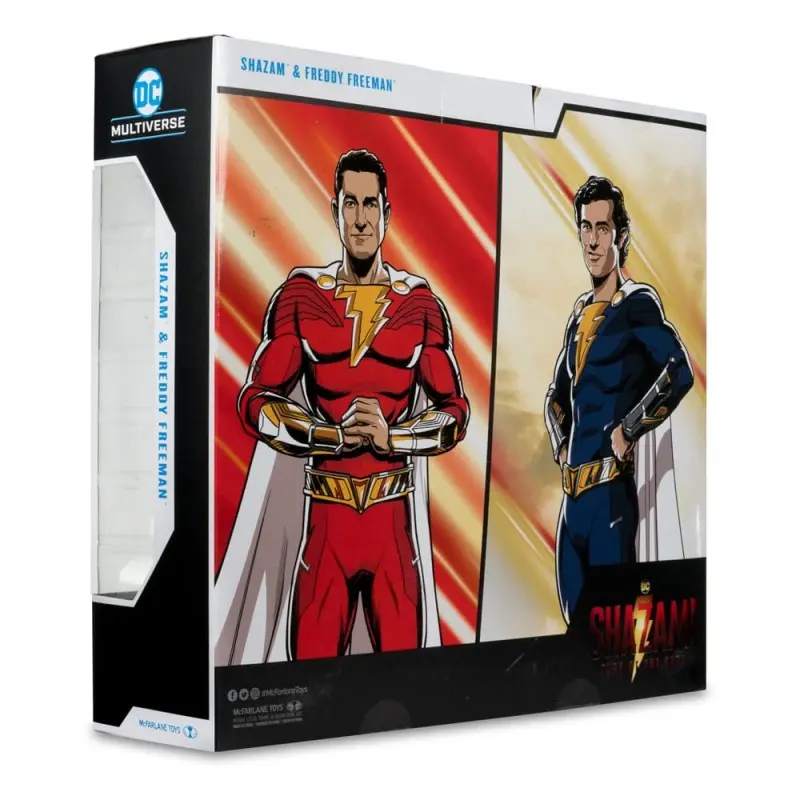 DC Multiverse figurines Pack de 2 Shazam (Battle Damage) & Freddie Freeman (Gold Label) 18 cm | 0787926171310