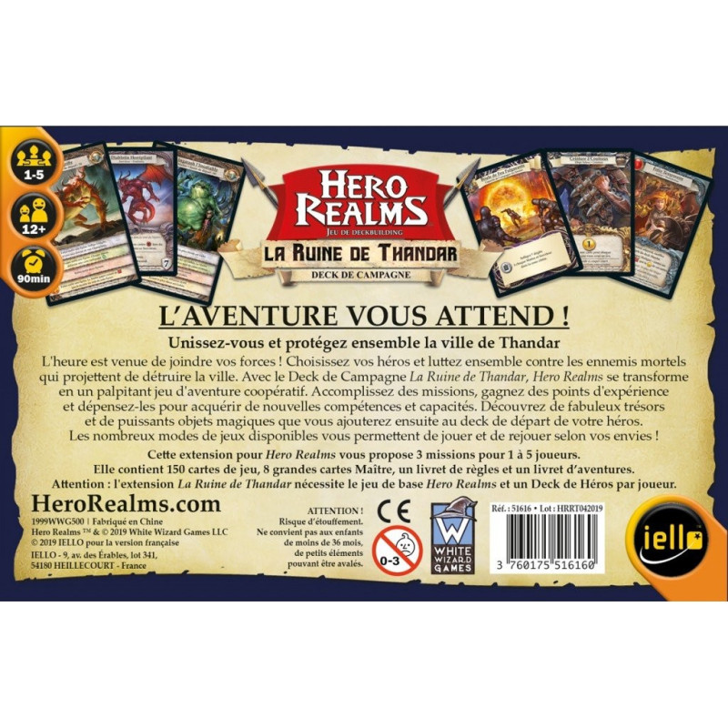 jeu : Hero Realms - La Ruine de Thandar
éditeur : Iello
version française