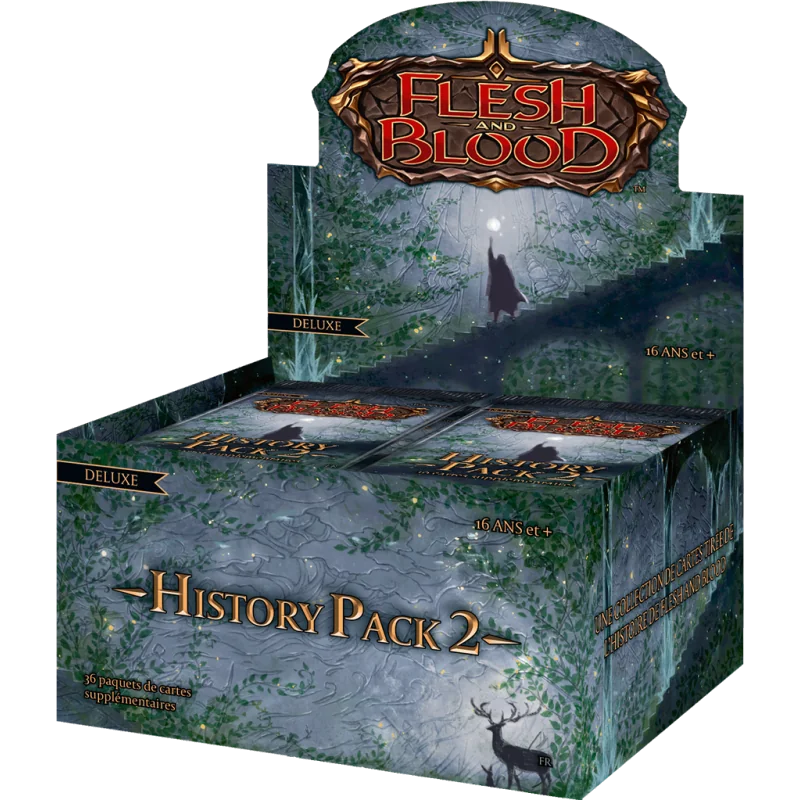 JCC/TCG: Flesh & Blood
Product: History Pack 2 Black Label Booster Display (36 verpakkingen) - FR
Uitgever: Legend Story Studios