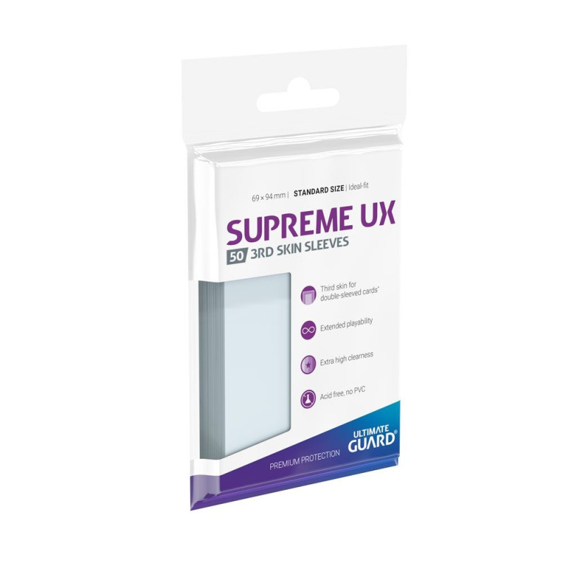Ultimate Guard 50 Supreme UX 3rd Skin Sleeves Standaardmaat Transparant