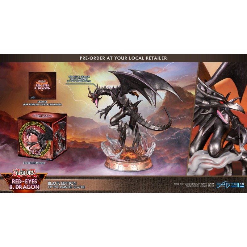 Yu-Gi-Oh! statuette PVC Red-Eyes B. Dragon Black Colour 33 cm