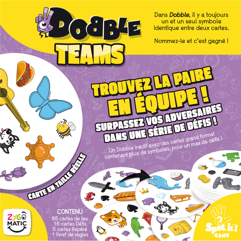 jeu : Dobble Teams
éditeur : Zygomatic
version française