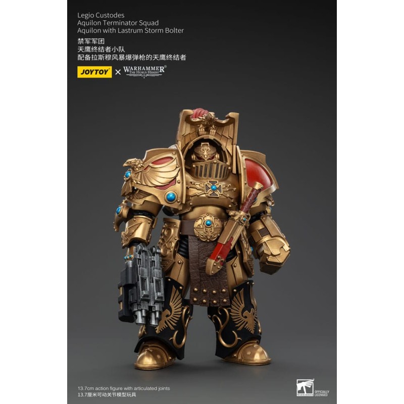 Warhammer The Horus Heresy figurine 1/18 Legio Custodes Aquilon Terminator Squad Aquilon with Lastrum Storm Bolter 14 cm