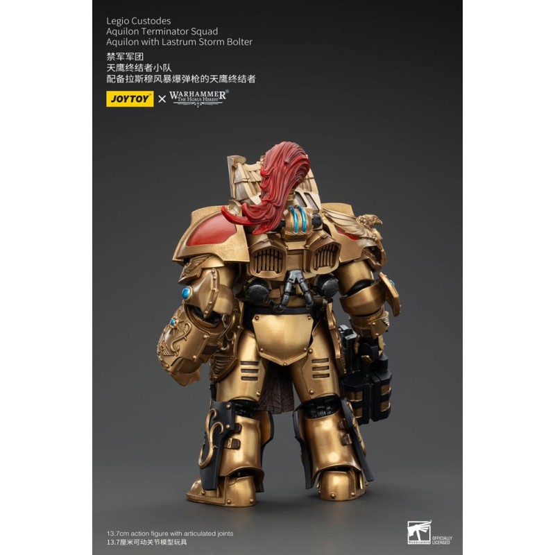 Warhammer The Horus Heresy figurine 1/18 Legio Custodes Aquilon Terminator Squad Aquilon with Lastrum Storm Bolter 14 cm