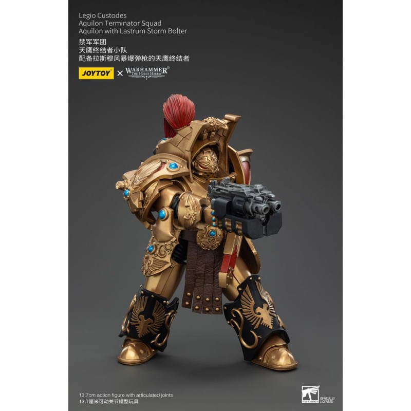 Warhammer The Horus Heresy figurine 1/18 Legio Custodes Aquilon Terminator Squad Aquilon with Lastrum Storm Bolter 14 cm