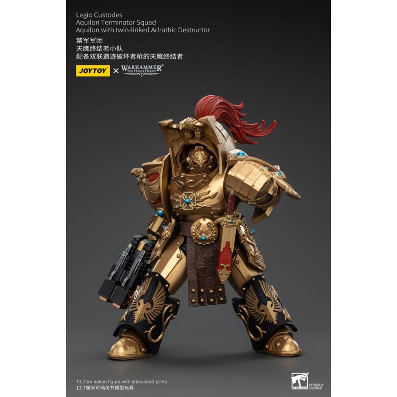 Warhammer The Horus Heresy figurine 1/18 Legio Custodes Aquilon Terminator Squad Aquilon with twin-linked Adrathic Destructor...